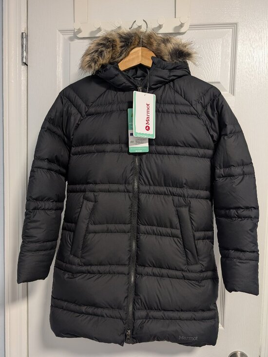 Marmot Kids Montreaux II Down Jacket - Size L Black NWT - Girl - Picture 1 of 6